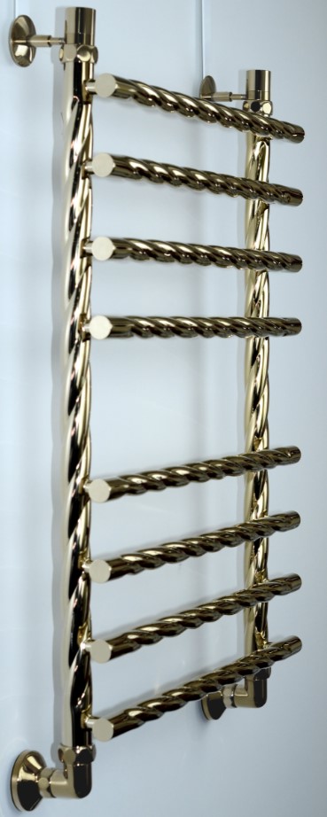 Полотенцесушитель Двин N braid 80/60 1"-3/4"-1/2" Универсальный К3, Золотой хром (4627166556415)