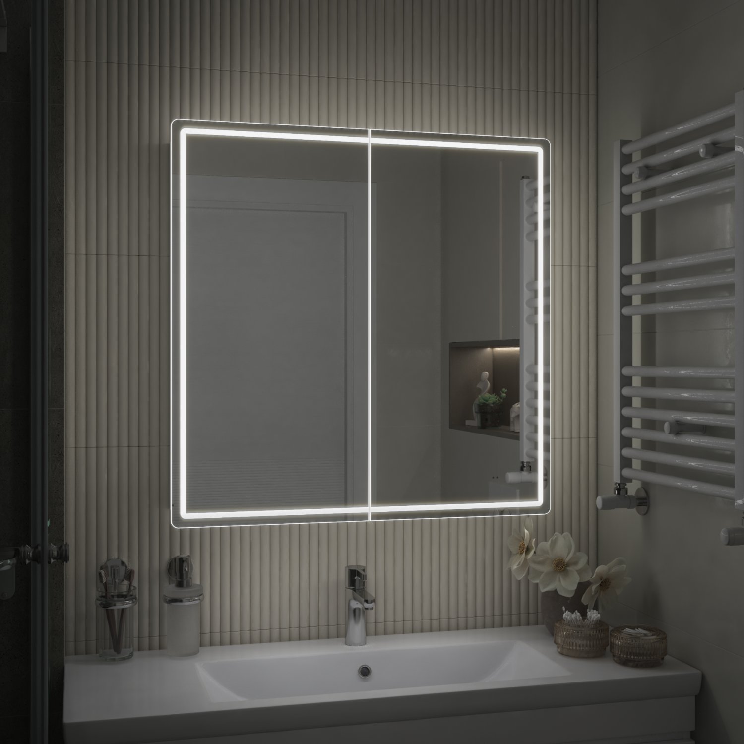 Шкаф VIGO навесной Geometry Classic 800 с зеркалом (118) - фото 2