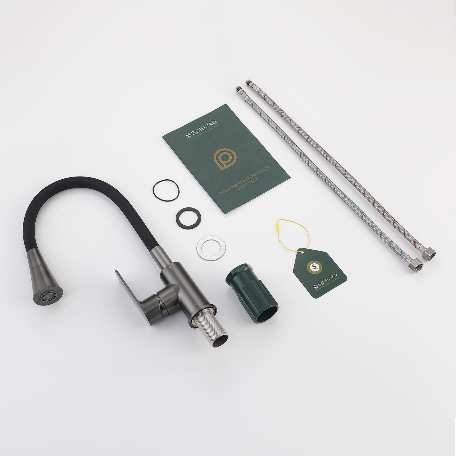 Смеситель Splenka для кухни с гибким изливом (S05.43.09) - фото 10