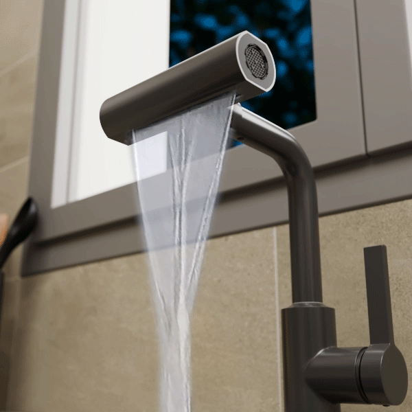 Смеситель для кухни с поворотной лейкой RUSH Tinos (TI3732-17Grey) - фото 4