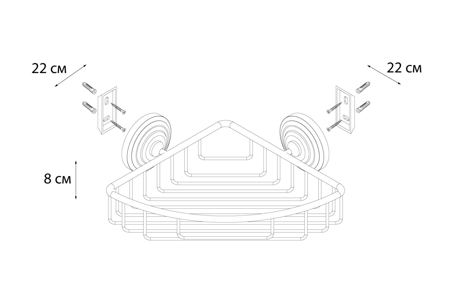 Мыльница FIXSEN Retro решетка угловая (FX-83809B) - фото 4