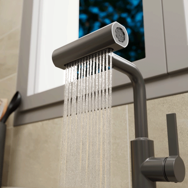 Смеситель для кухни с поворотной лейкой RUSH Tinos (TI3732-17Grey) - фото 2