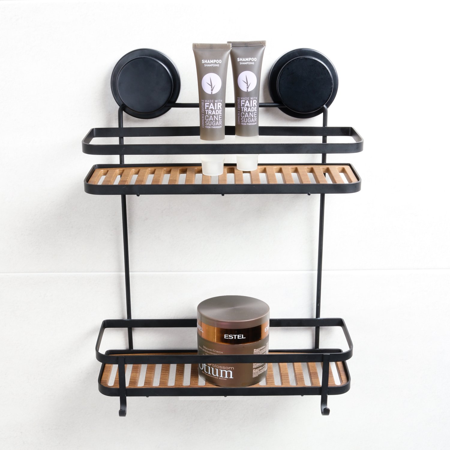 Полка Fixsen прямая двухэтажная черная Magic (FX-930B-2) - фото 2