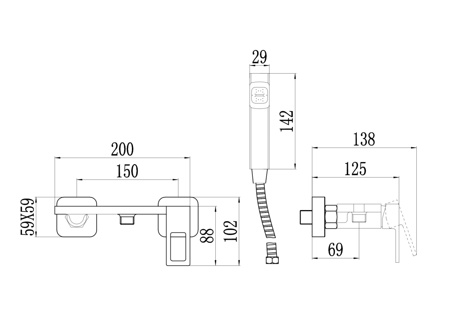 Смеситель для гигиенического душа Savol (S-FXQ013Q) - фото 2