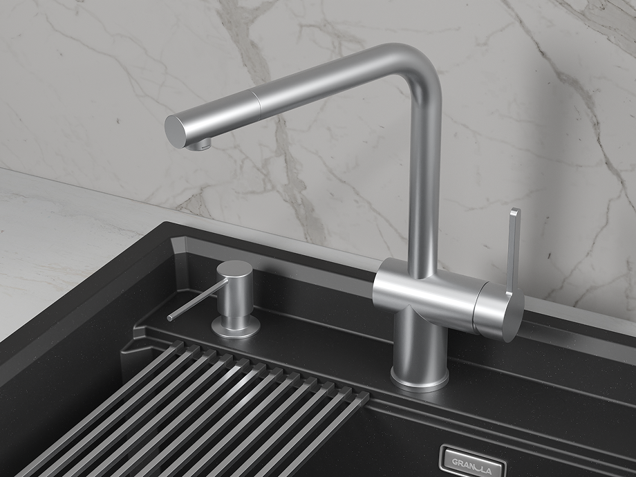 Смеситель для кухни GRANULA (5017, НЕРЖ) - фото 2