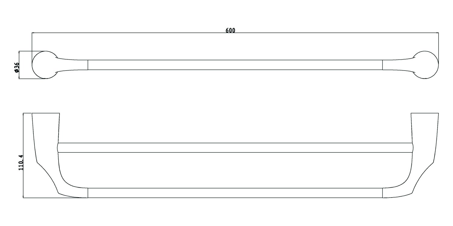 Полотенцедержатель двойной 60 см. RUSH Devon (DE75532) - фото 3