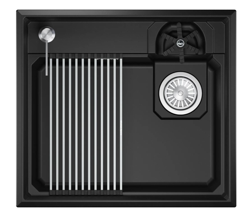Кухонная мойка GRANULA KITCHEN SPACE RINZER кварц (5807R, ШВАРЦ) - фото 1