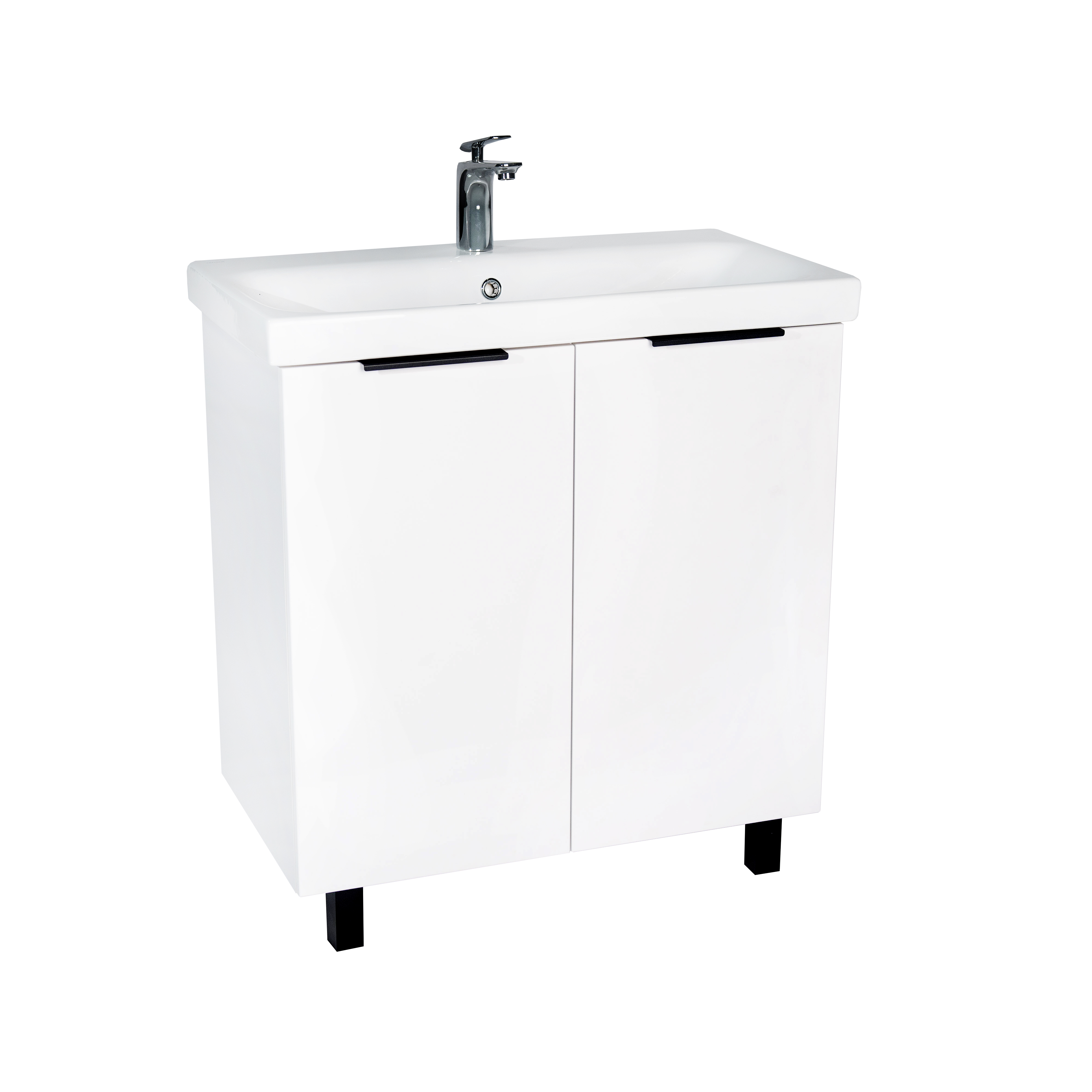 Тумба VIANT "Берлин" MODUO 80 2 ств белая 441х766х820 (VBER80MDBEL-T2ST) - фото 1