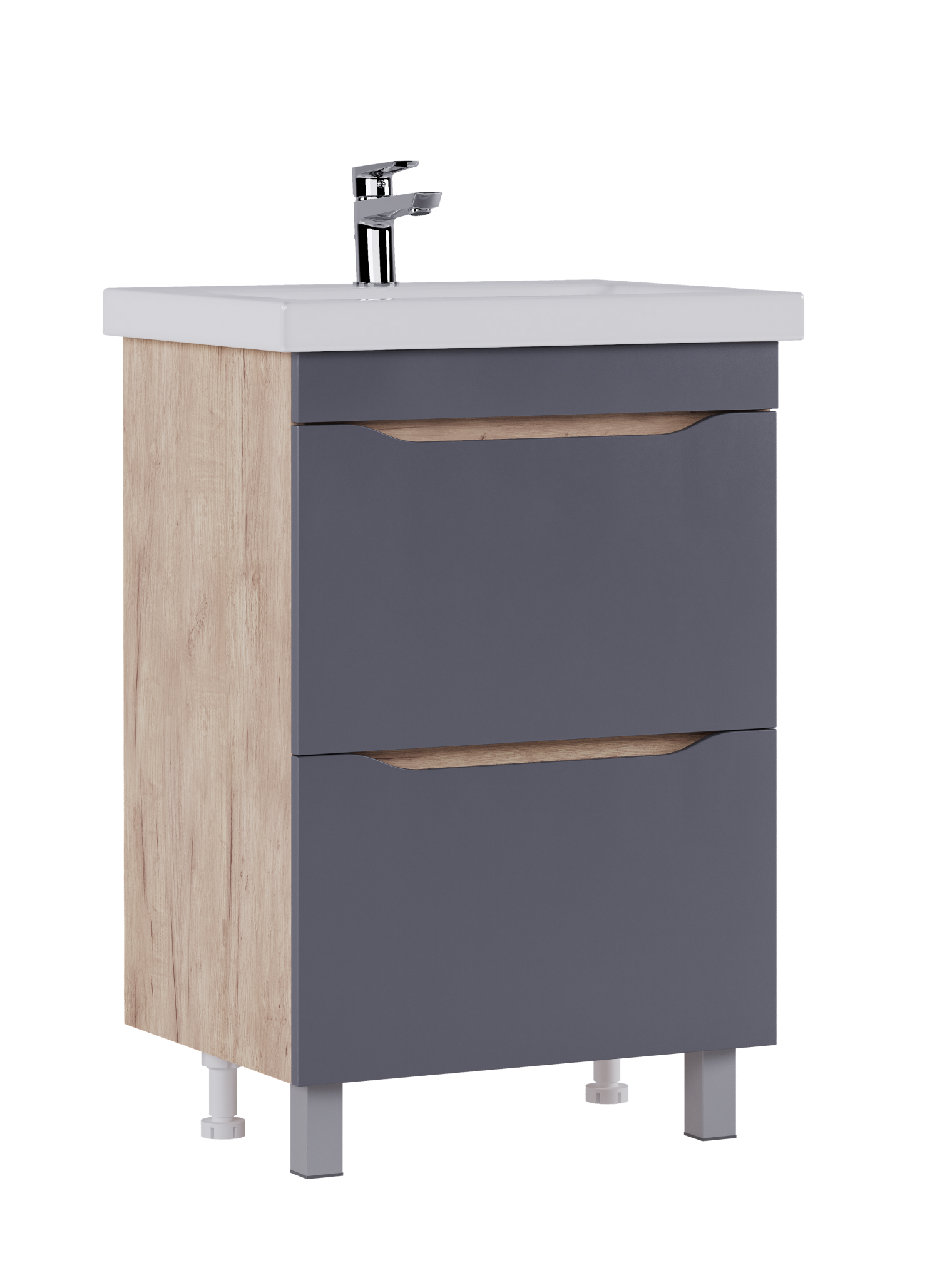 Тумба под раковину VIGO Wave 600-0-2 (Como), поставляется в разобранном виде (358 дуб золотой)