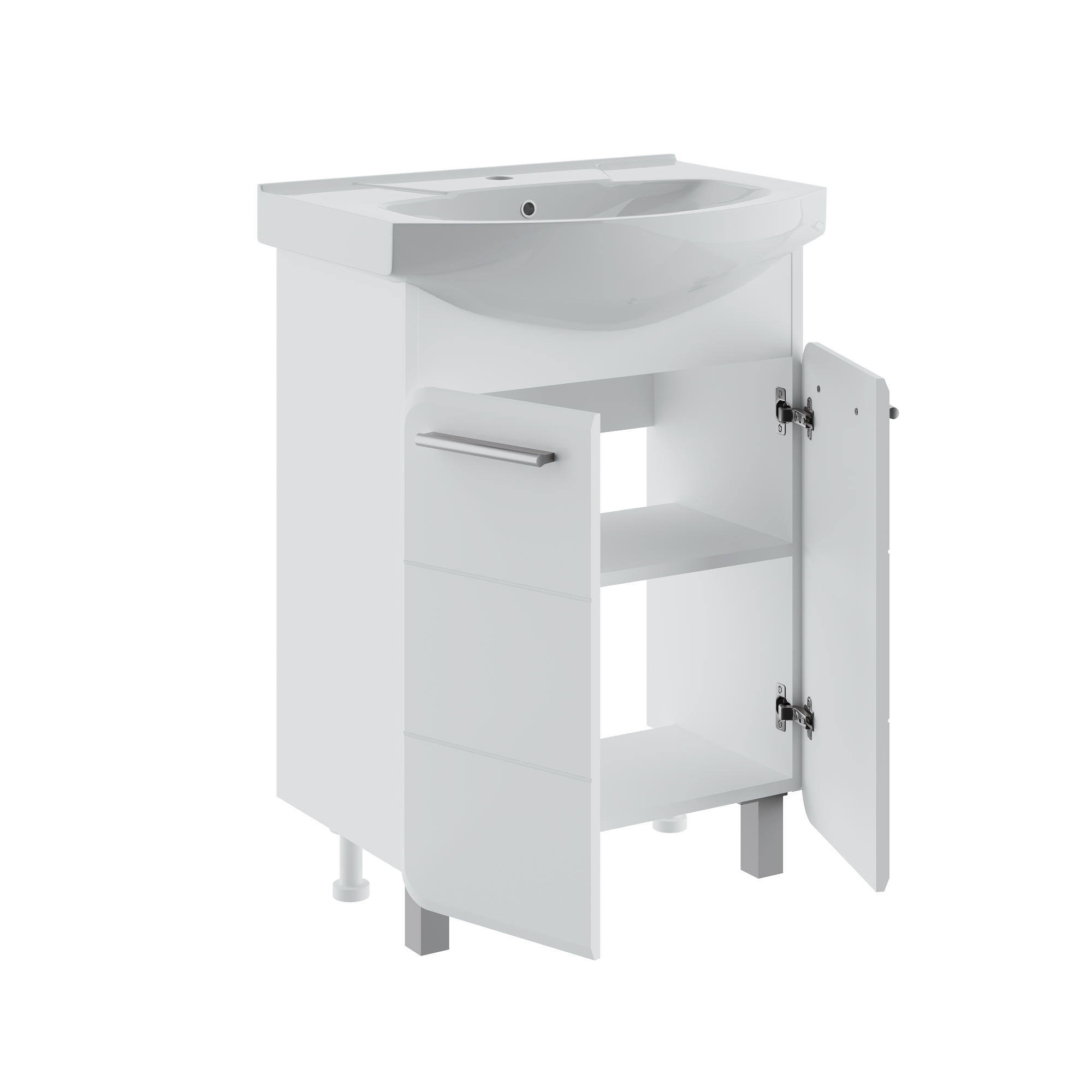 Тумба Runo Эрика 60 под умывальник Элеганс 60 (00-00004147) - фото 2