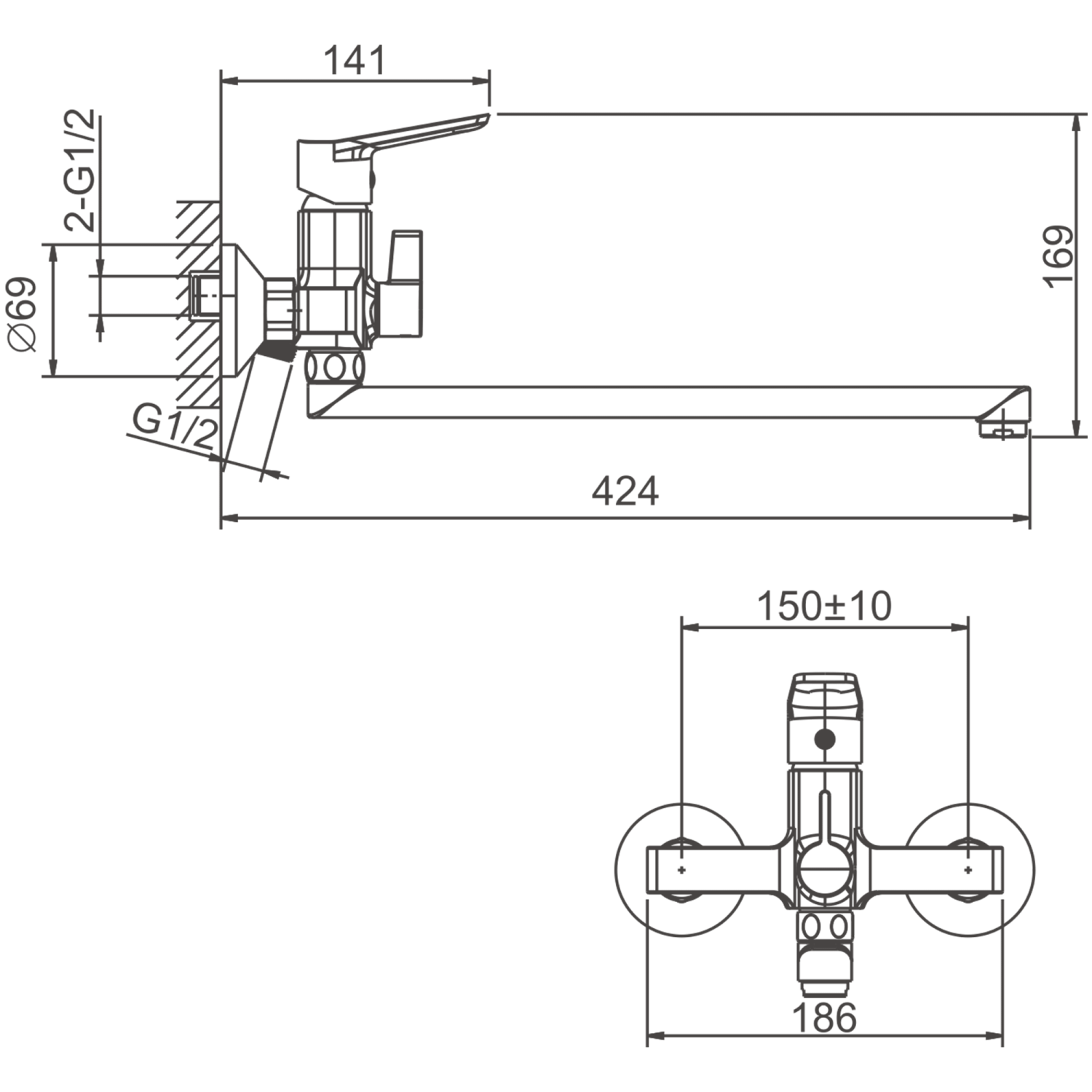 Cмеситель для ванны BELZ (B22715-7) - фото 2