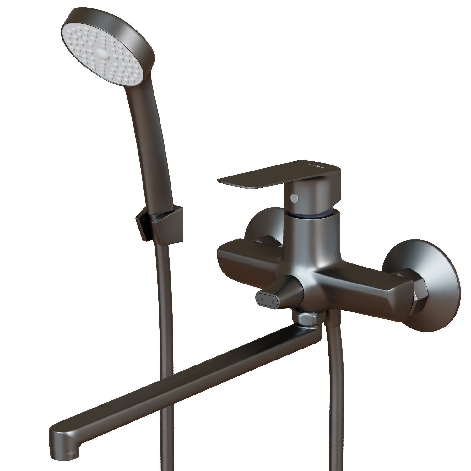 Смеситель для ванны и раковины 35k MIXLINE МЛ15-02 (ML15-02GR) ГРАФИТ (556669) - фото 1