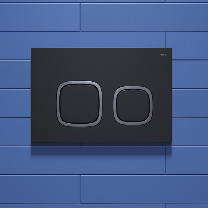 Клавиша смыва IDDIS Unifix универсальная, чёрная 004 (UNIS4BCi77) - фото 2