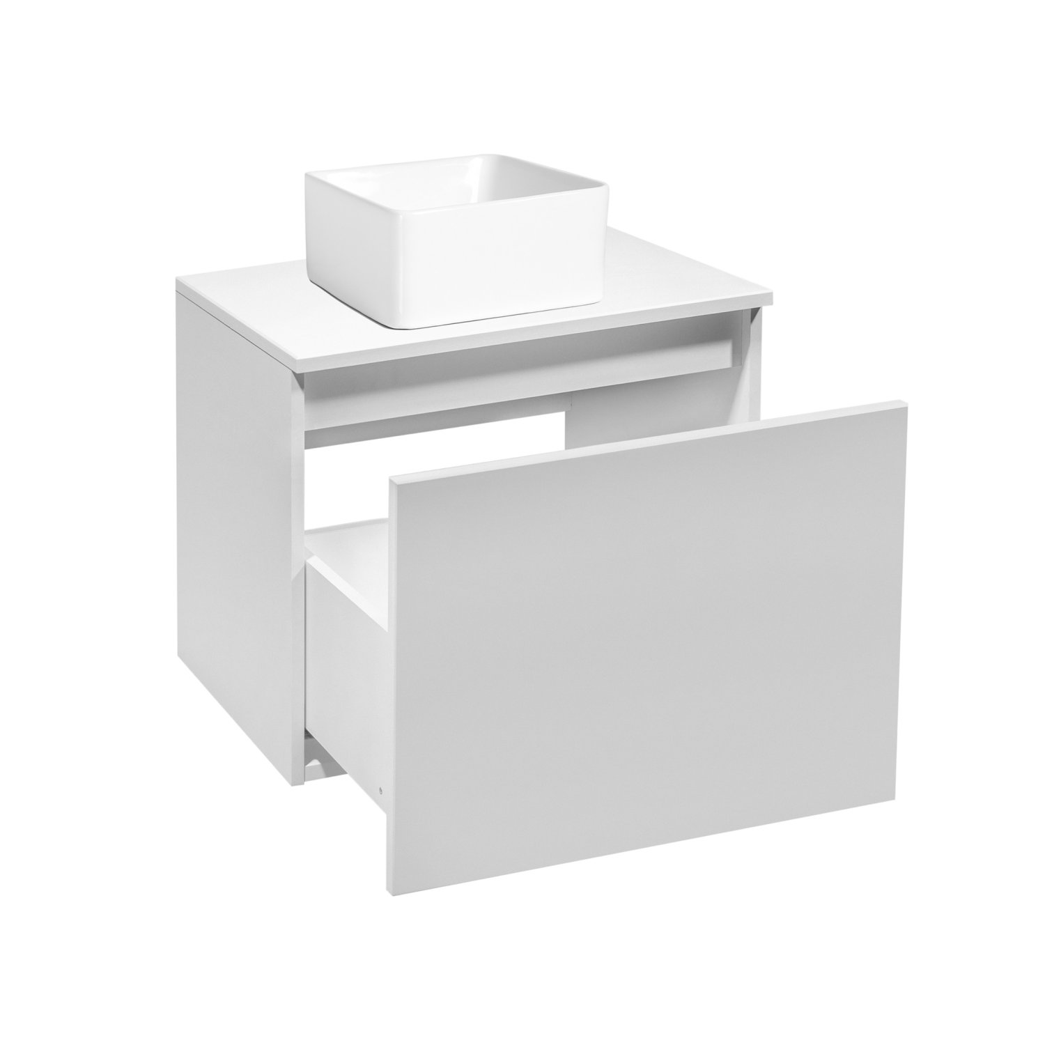 Тумба Runo Бари 50 белая под накладной умывальник (00-00001472) - фото 2