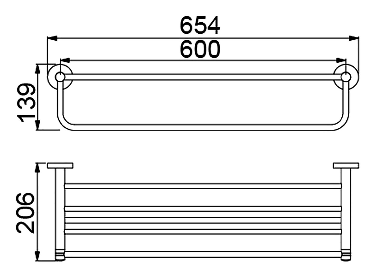 Полка для полотенец Timo Saona (13058/03) черный - фото 4
