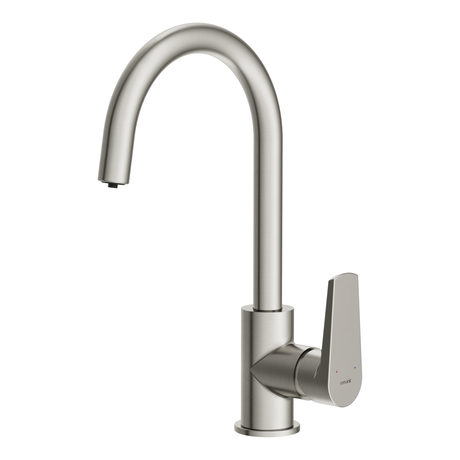 Смеситель для кухни Cersanit MODUO однорычажный с фильтром сатин (68222)