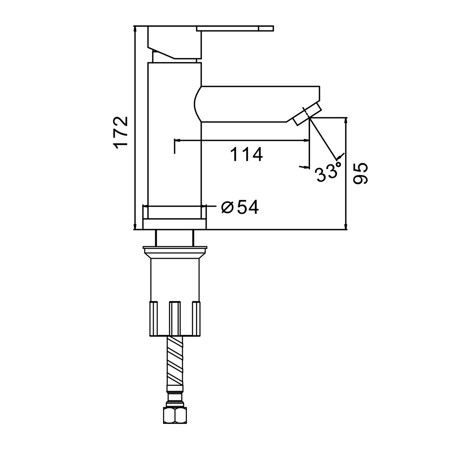 Смеситель Splenka для раковины монолитный, черный (S223.10.06) - фото 2
