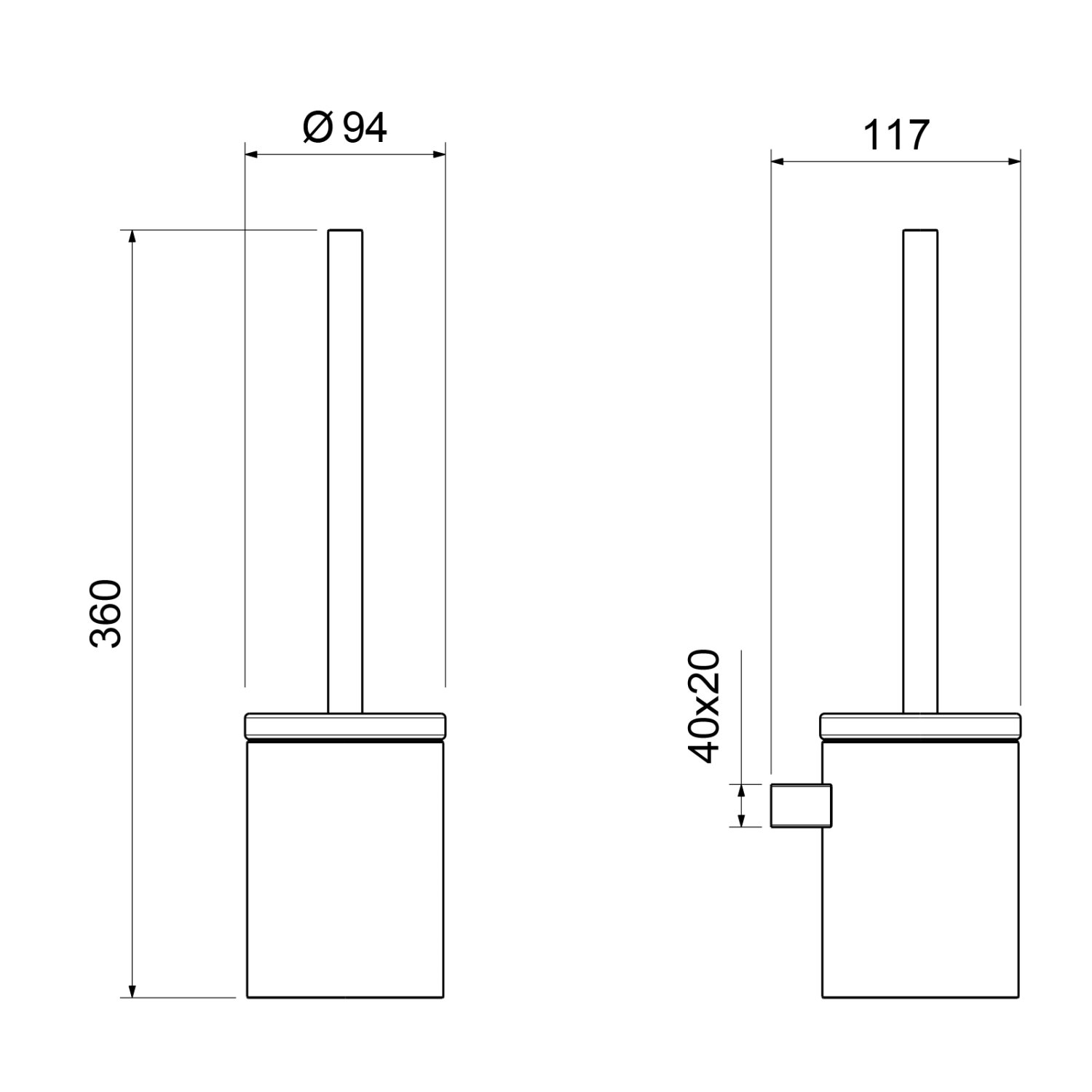 Щетка для туалета Timo Luiro черное золото (18661/18) - фото 2