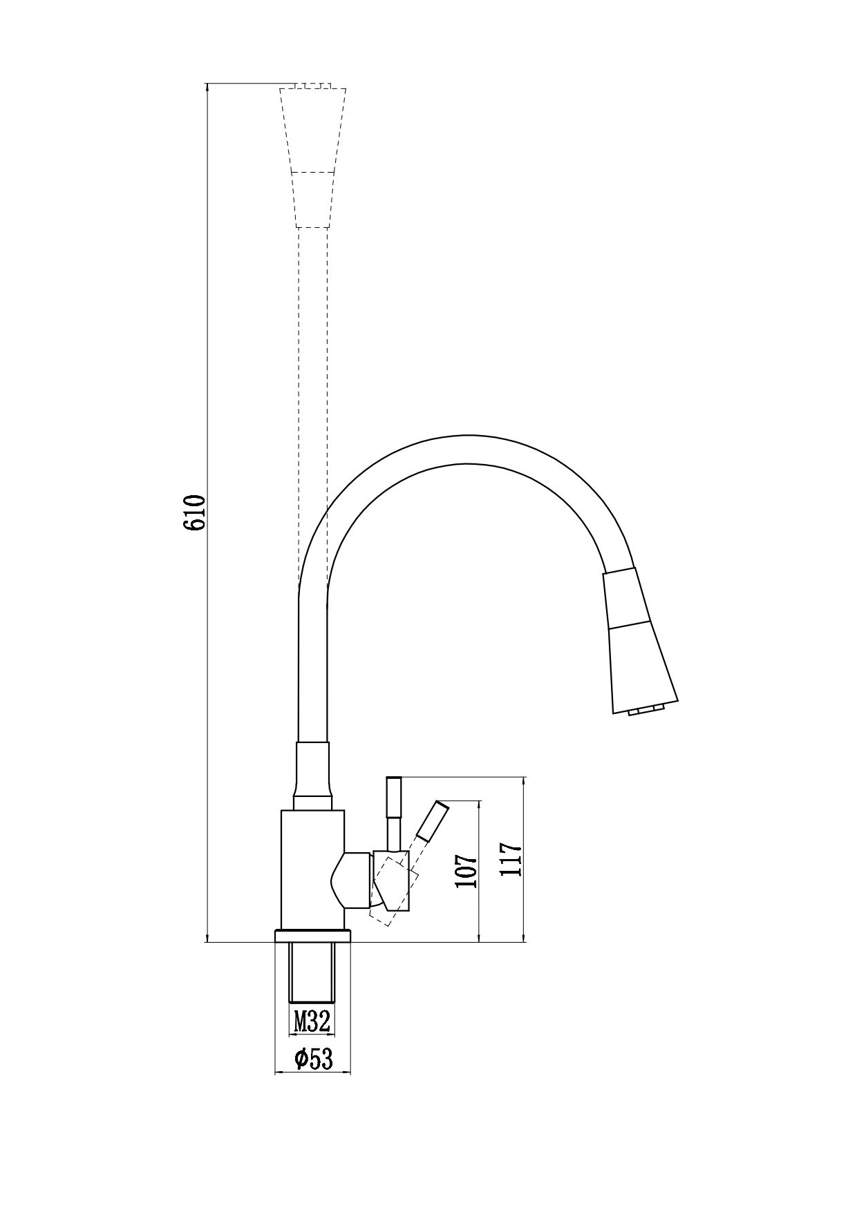 Смеситель для кухонной мойки Savol (S-3002H-01) - фото 2
