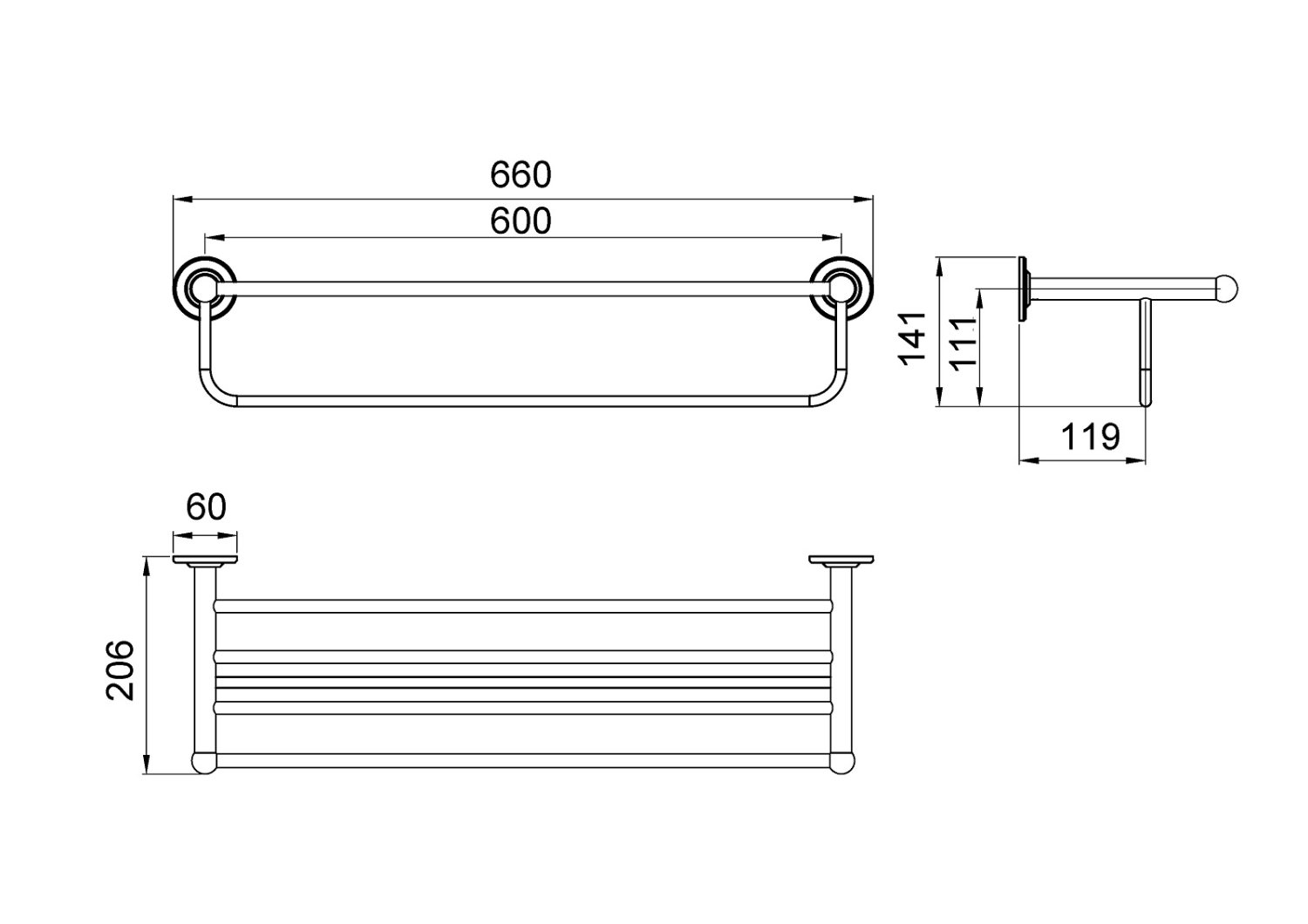 Полка для полотенец Timo Nelson (160058/02) - фото 2