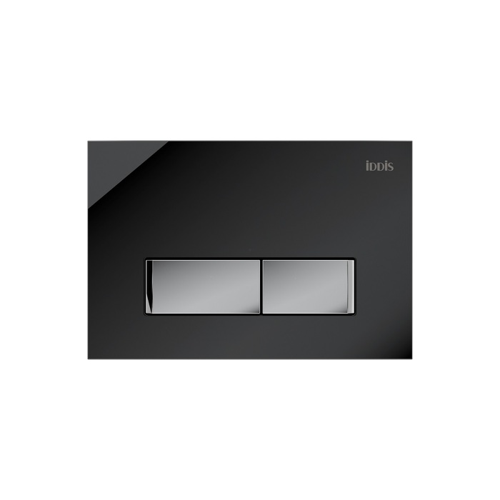 Клавиша смыва IDDIS Uniglass универсальная черное стекло 010 (UNG10GBi77) - фото 3
