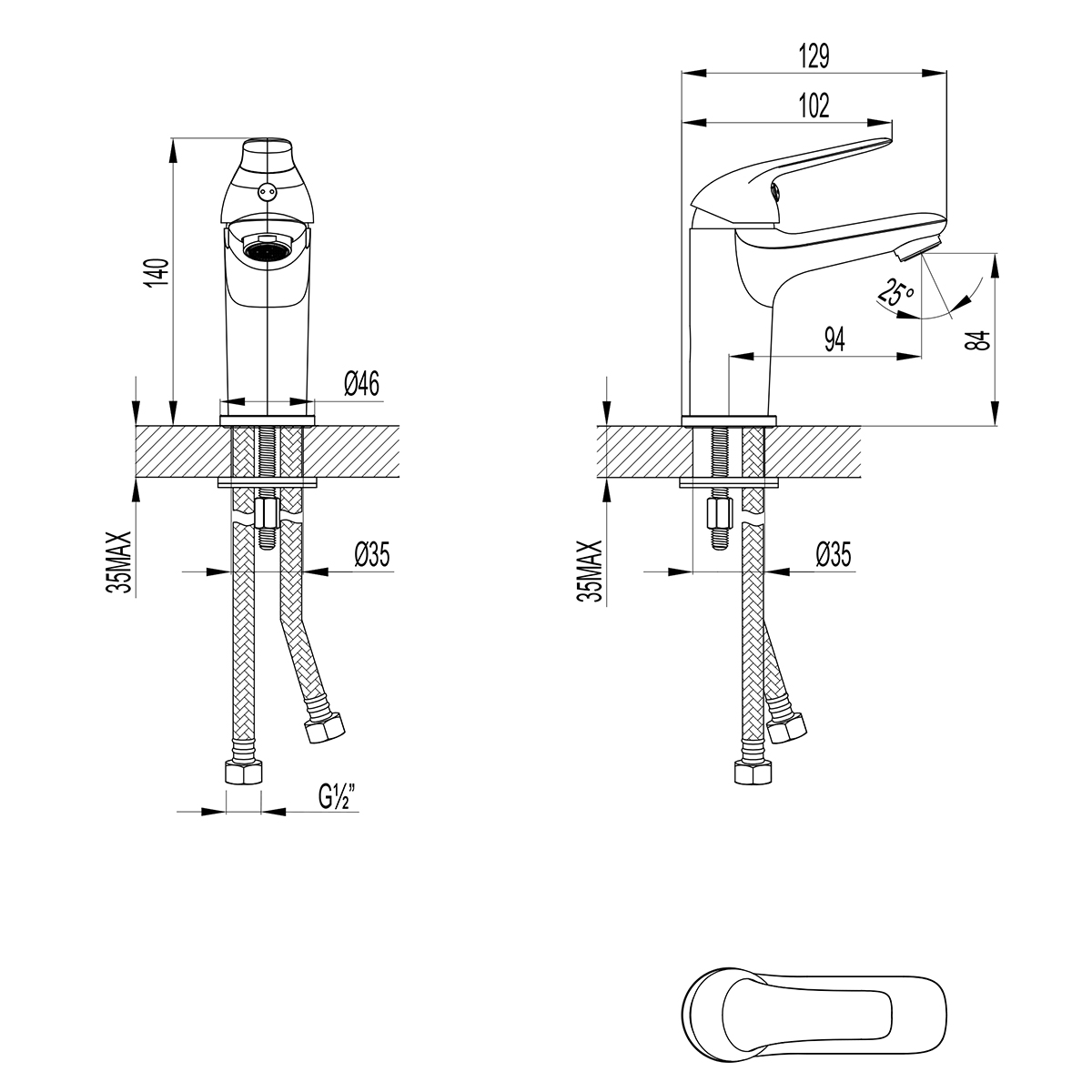 Смеситель Lemark Plus Advance для раковины (LM1231C) - фото 4