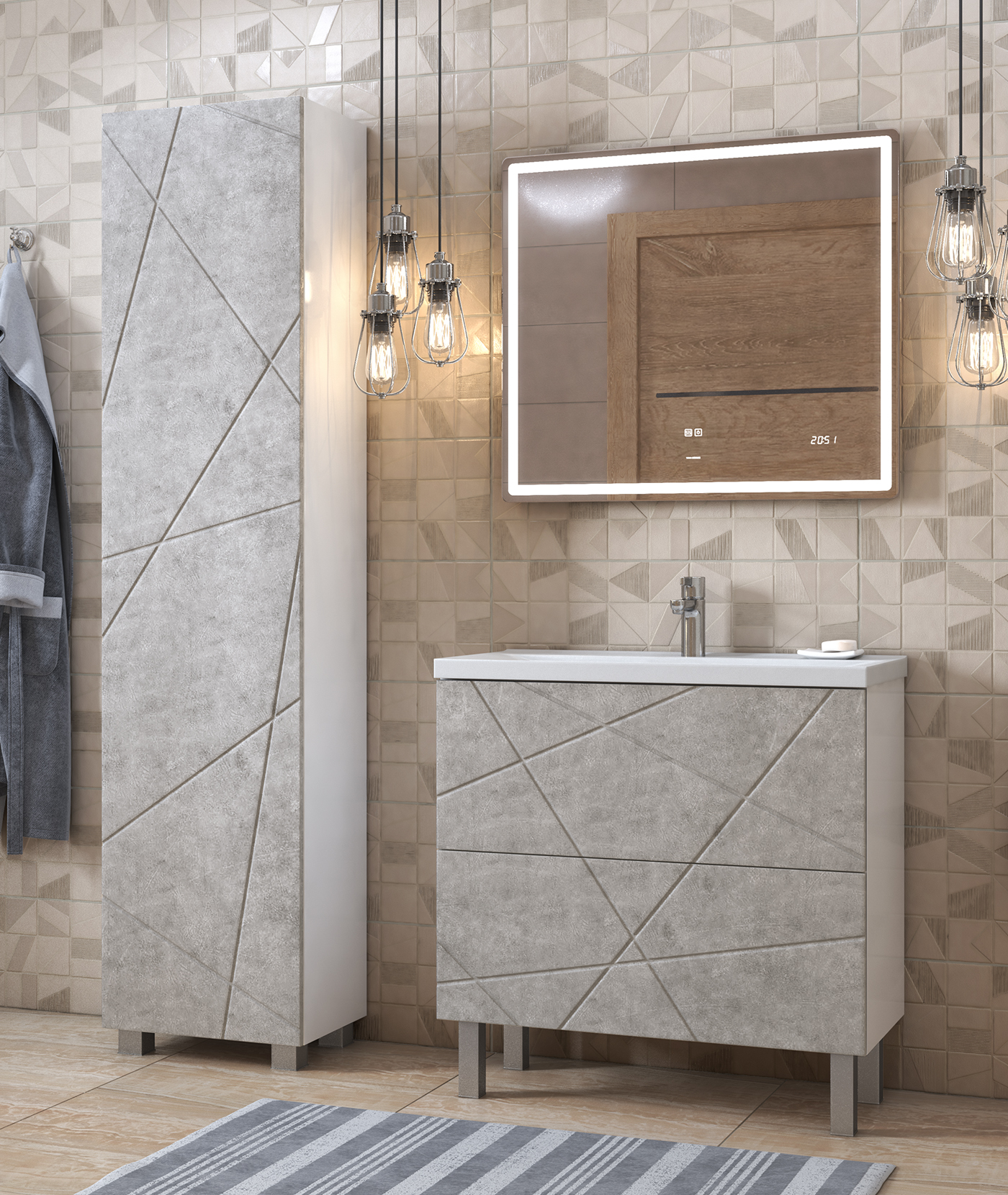 Тумба VIGO Geometry под раковину Geometry 700-0-2 (Фостер) бетон (tn.bsf.GEO.FOS.70.2Y бетон) Тумба VIGO Geometry под раковину Geometry 700-0-2 (Фостер) бетон (tn.bsf.GEO.FOS.70.2Y бетон) - фото 5