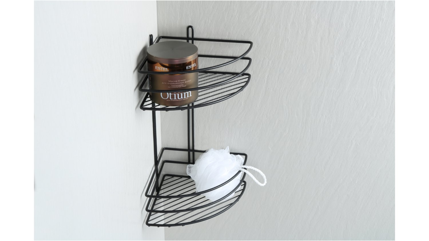 Полка Fixsen угловая двухэтажная черная (FX-710B-2) - фото 2