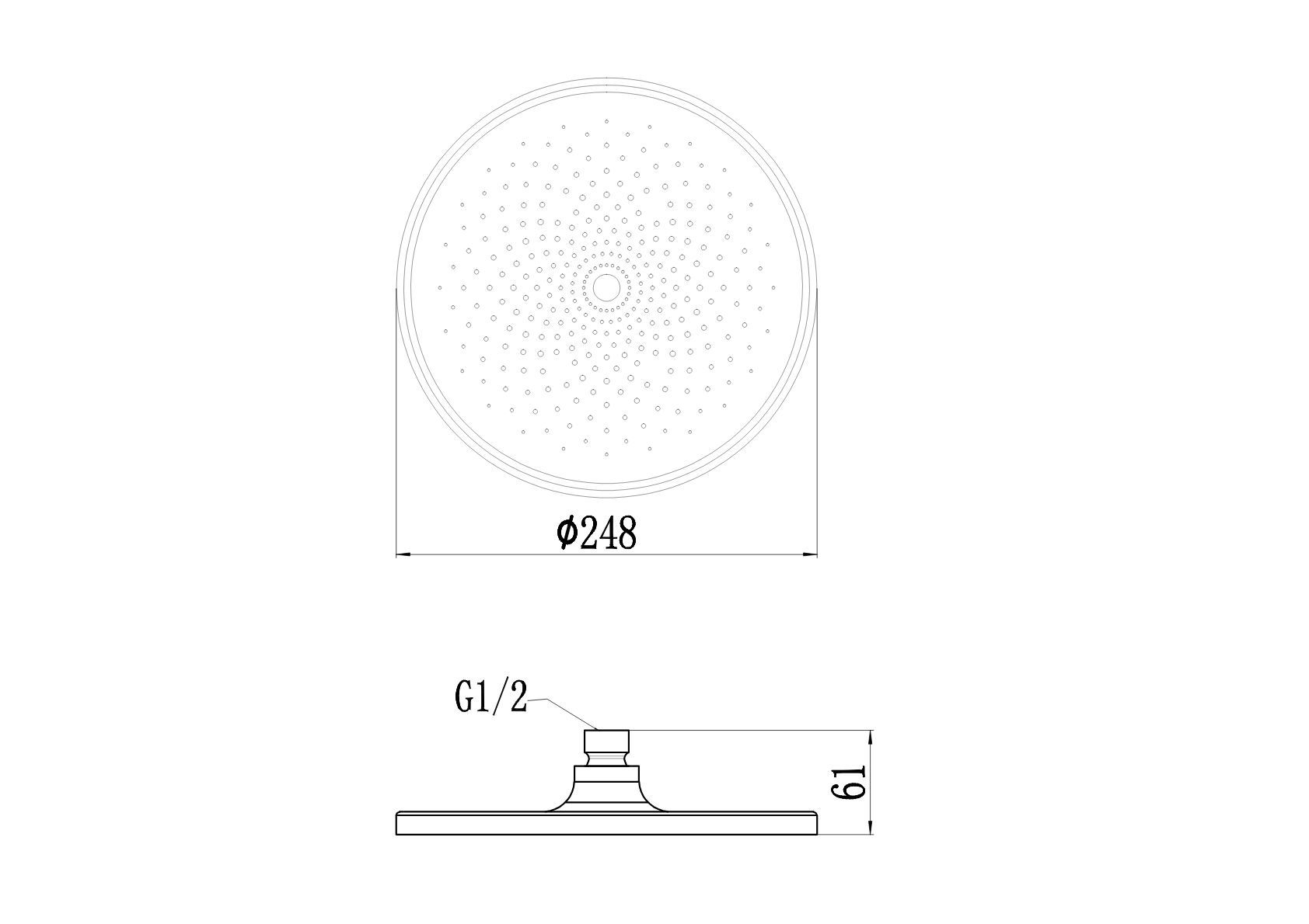 Лейка для верхнего душа Savol (S-YDP08W) - фото 2