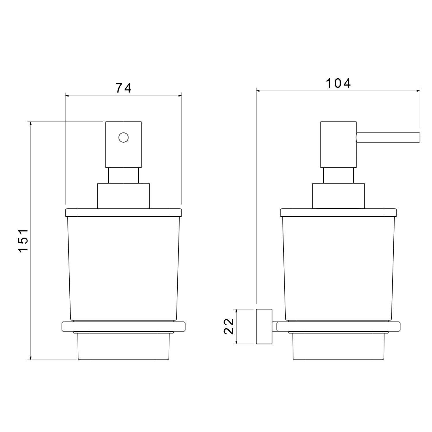 Дозатор Timo Torne черный (43139/03) - фото 2