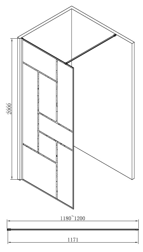 Душевая перегородка ABBER Immer Offen (AG63120B) Душевая перегородка ABBER Immer Offen (AG63120B)