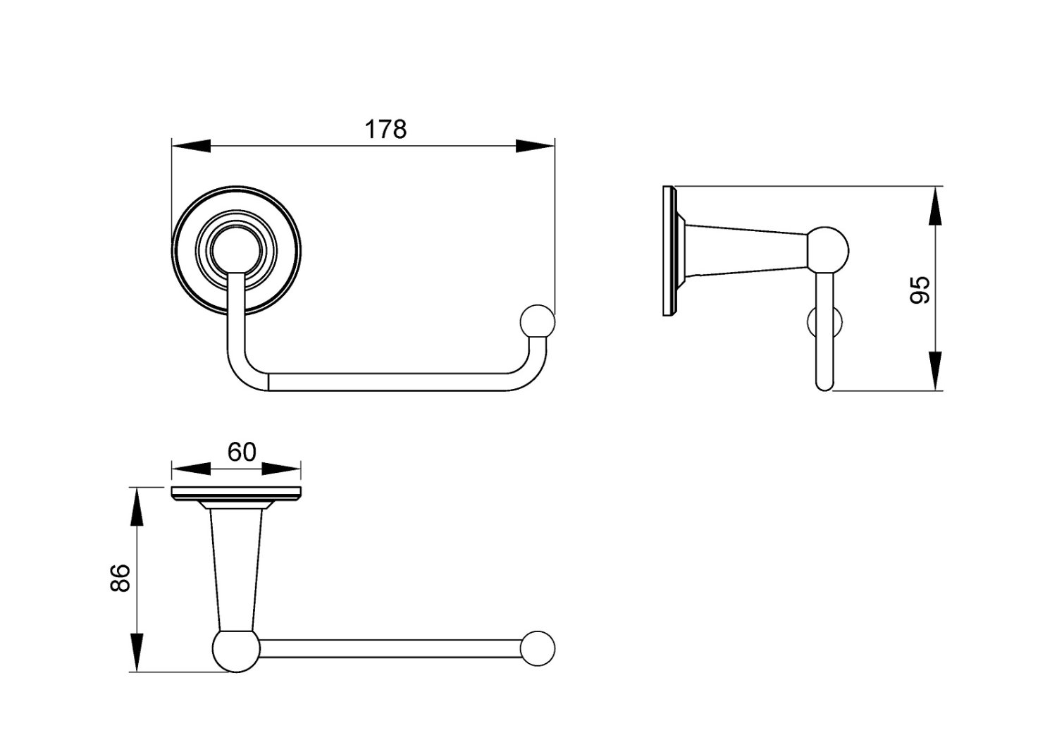 Бумагодержатель Timo Nelson (160041/02) - фото 2