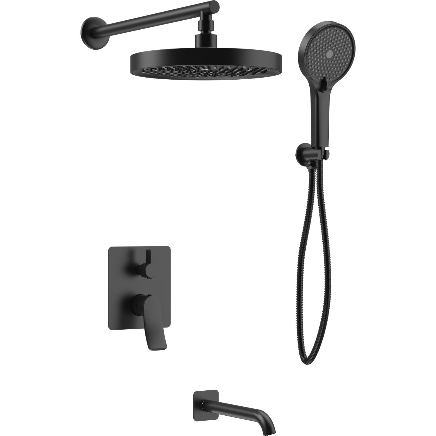 Душевая система HAIBA встраиваемая черный (HB80553-7) - фото 1