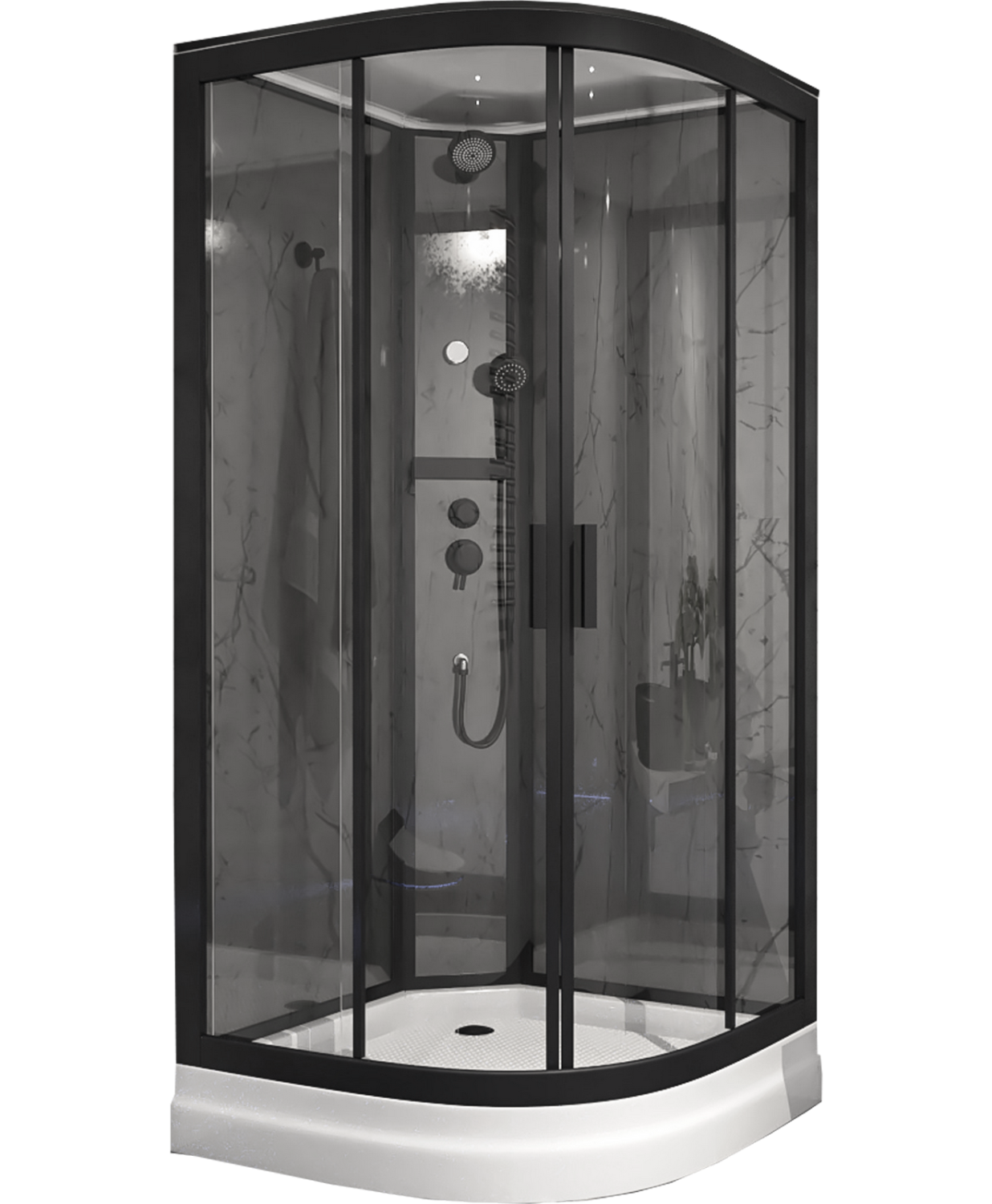 Душевая кабина Timo Premium ILMA Black 90*90*222 (ILMA909B) - фото 1