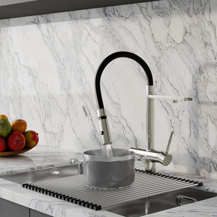 Смеситель для кухни IDDIS с фильтром и гибким изливом, сатин, Ace (ACEBNFFi05) - фото 2