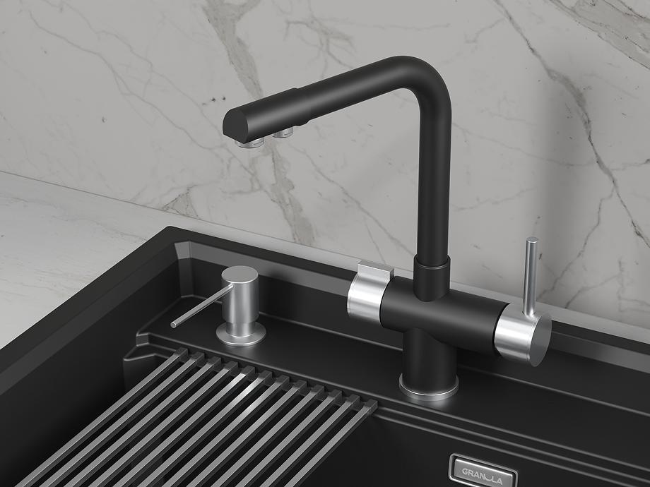 Смеситель для кухни GRANULA (5008, ТУРМАЛИН) - фото 2