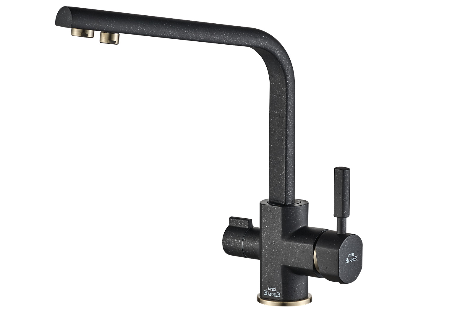 Смеситель для кухни ZORG Steel Hammer (SH 909 BLACK BR) - фото 1