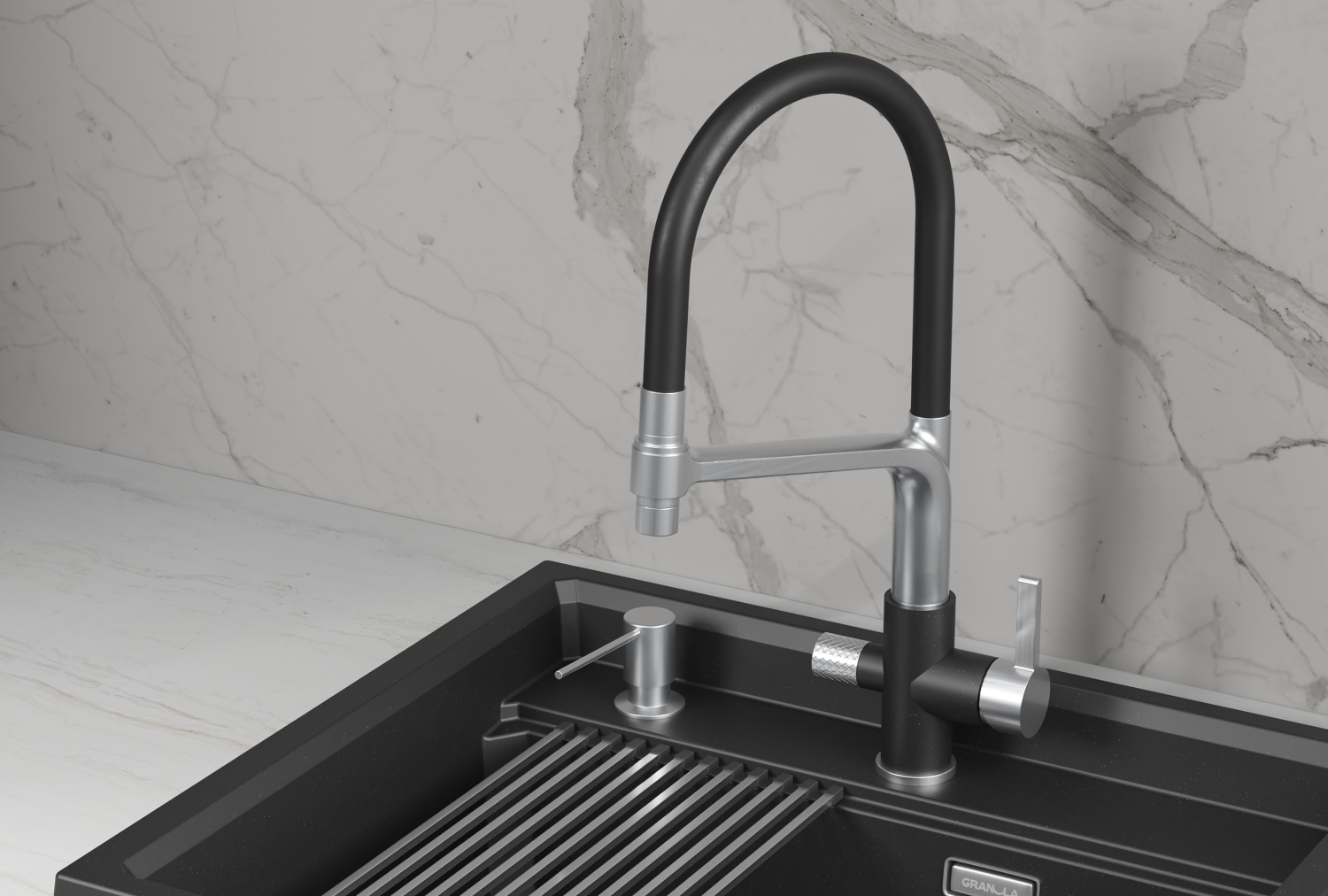 Смеситель для кухни GRANULA (5083, ШВАРЦ) - фото 2