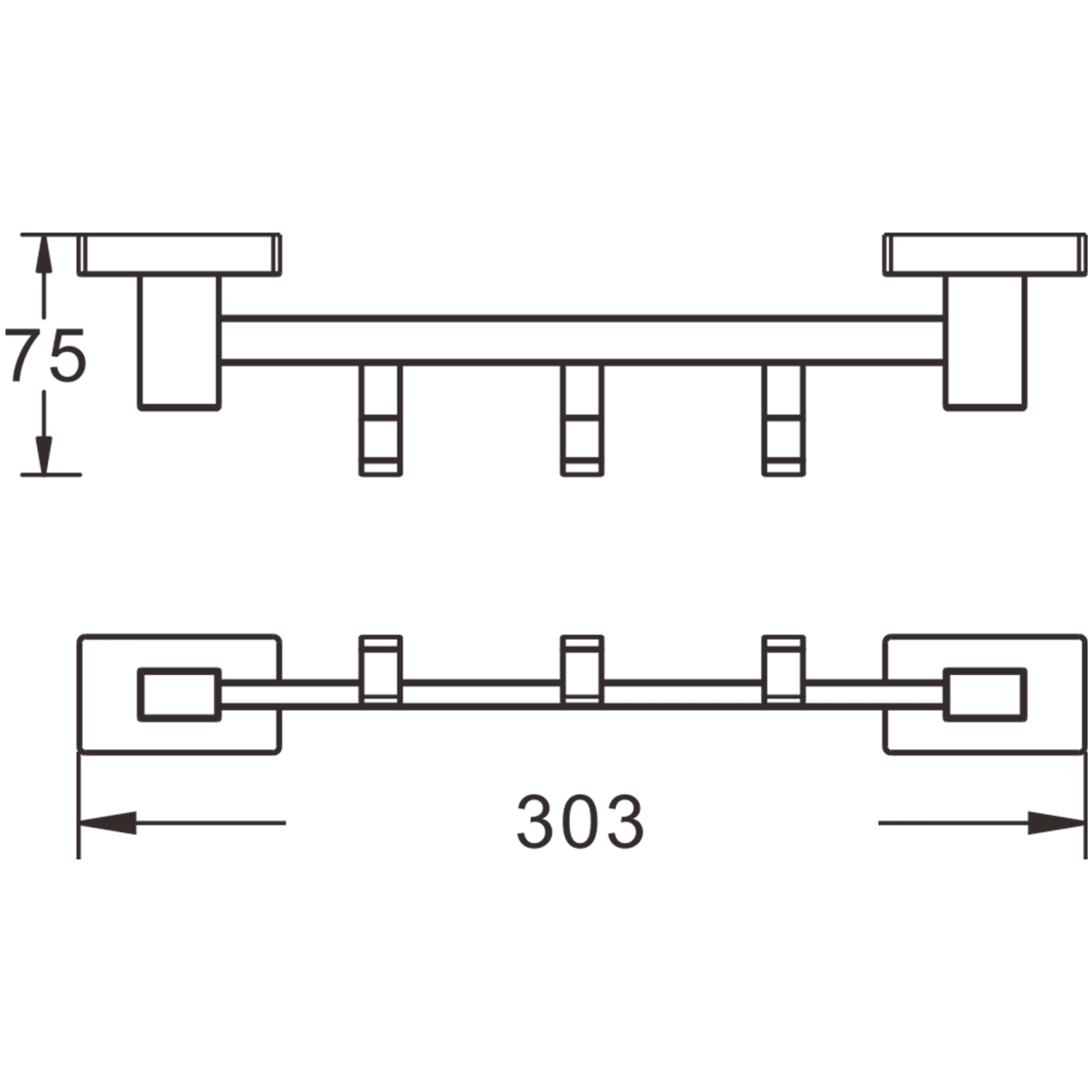 Крючок четверной BELZ (B90415-4) - фото 2