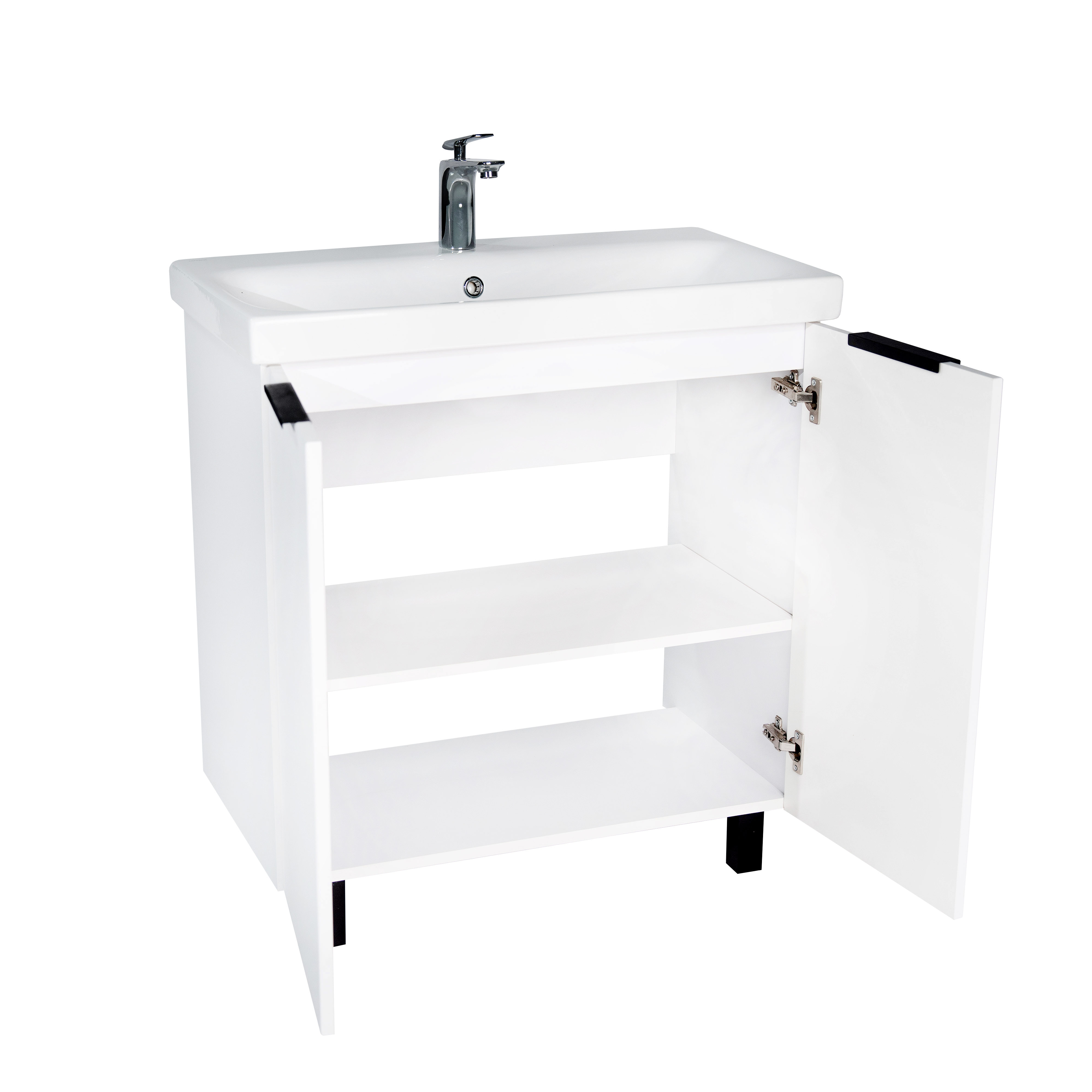 Тумба VIANT "Берлин" MODUO 80 2 ств белая 441х766х820 (VBER80MDBEL-T2ST) - фото 4