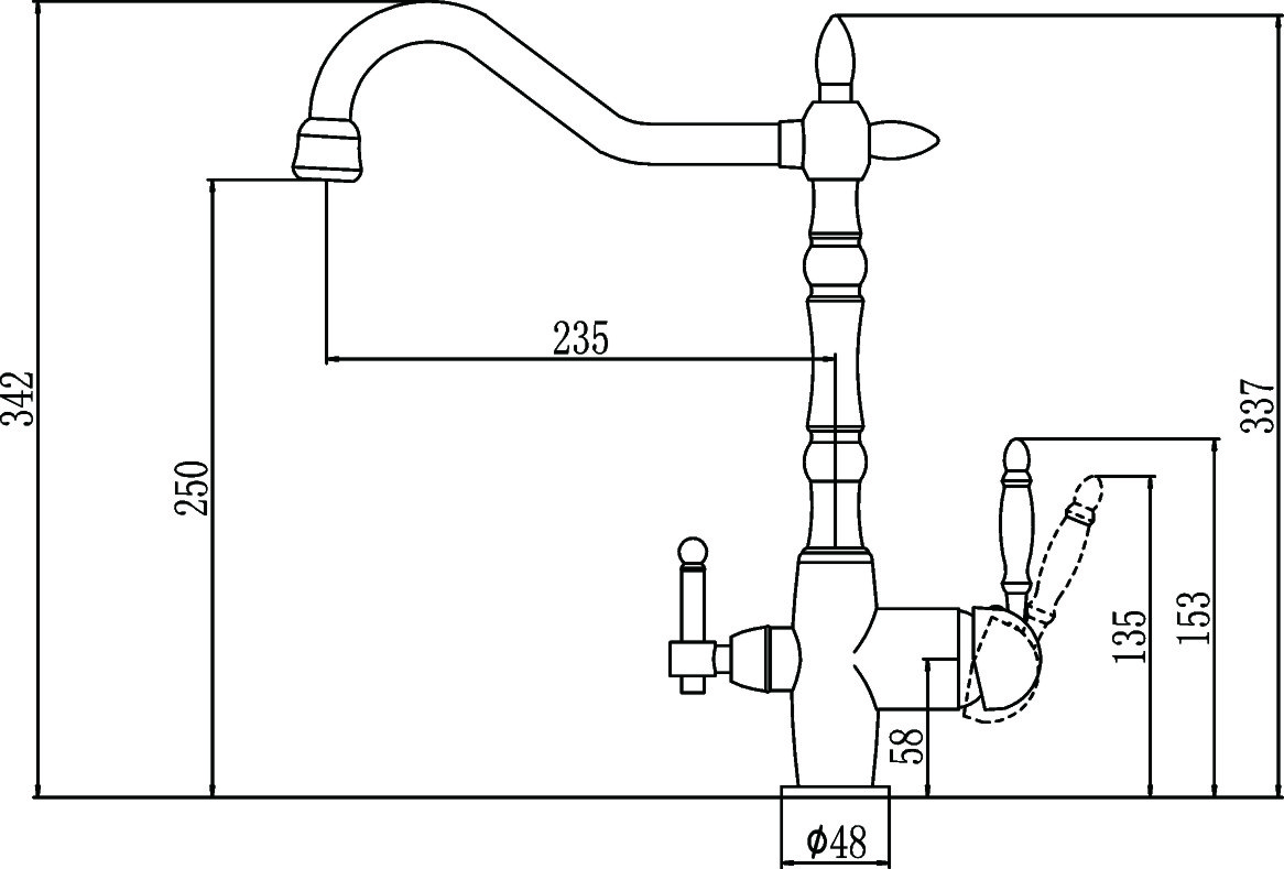 Смеситель для кухонной мойки с фильтром питьевой воды Savol (S-L1803B) - фото 2