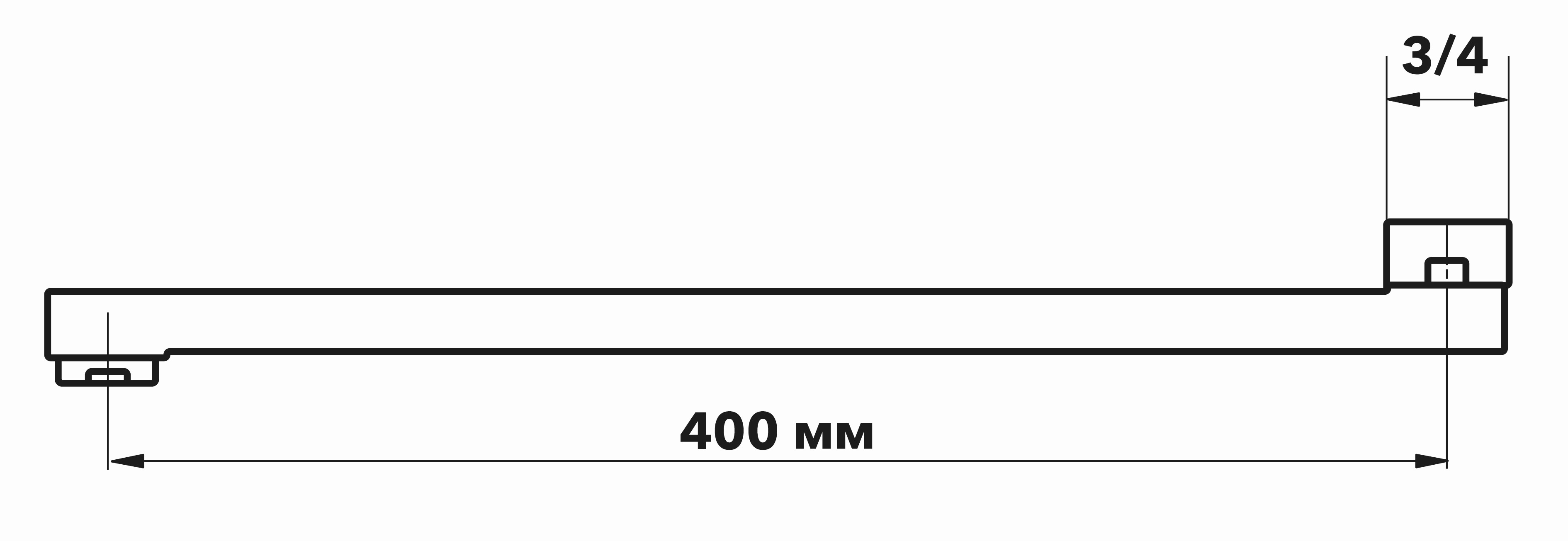 Излив плоский ESKO длина 400 мм (ESPL400L) - фото 2