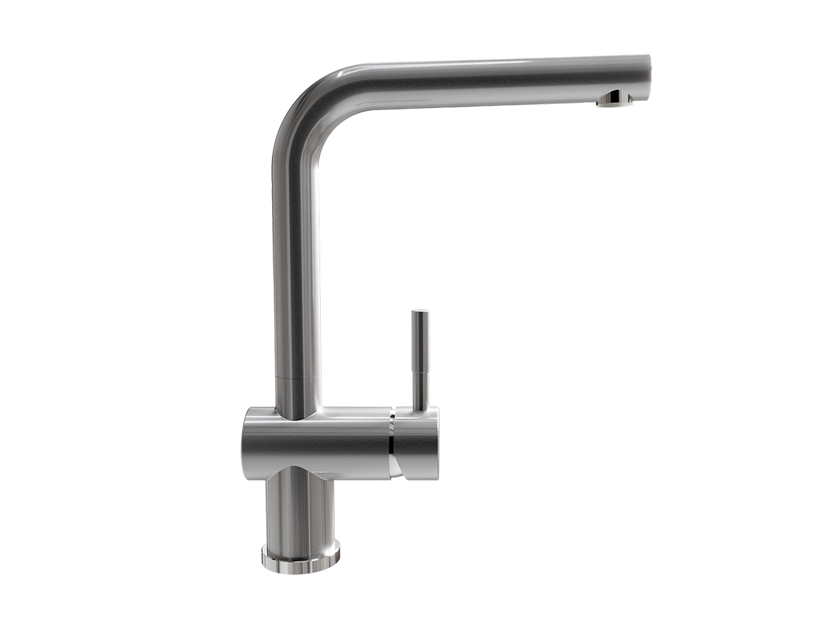 Смеситель ULGRAN Steel 022-001, цвет "брашированная сталь" (US-022-001)