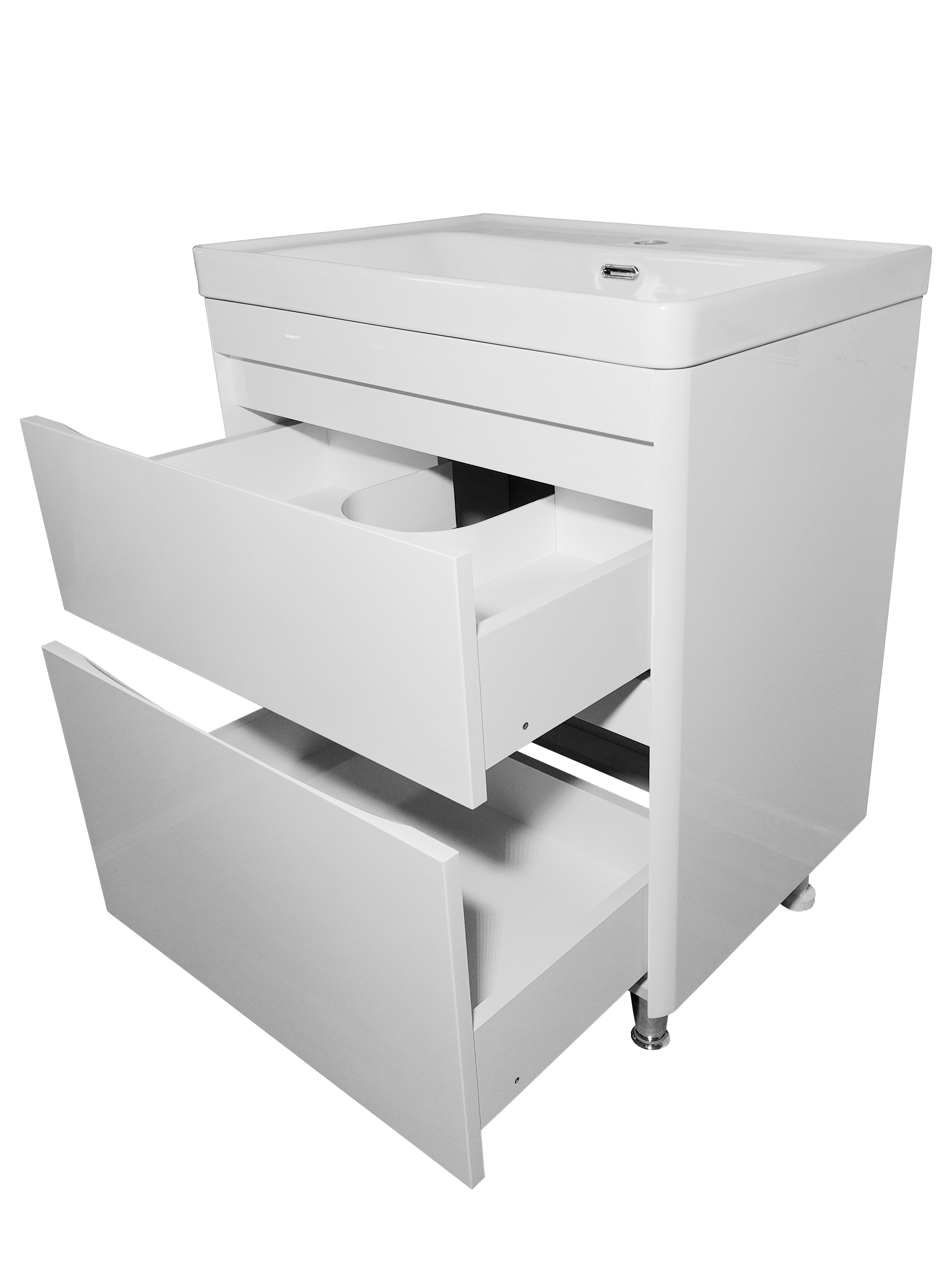 Тумба RUNO Гемини 70 белая под умывальник 00-00005150 Gemini 70 (00-00005182) - фото 2