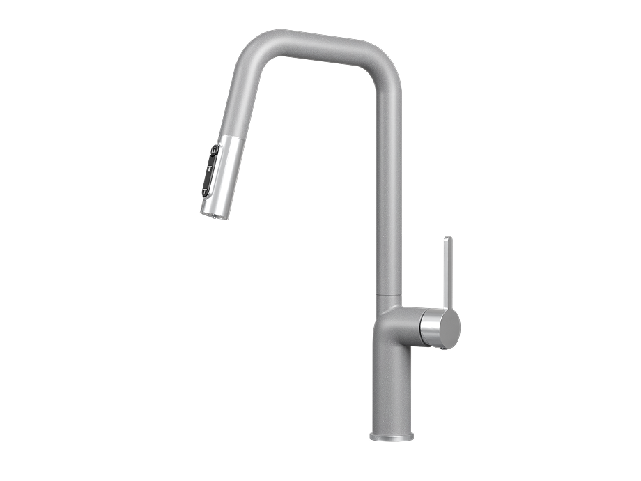 Смеситель для кухни GRANULA (9011, АЛЮМИНИУМ) - фото 1