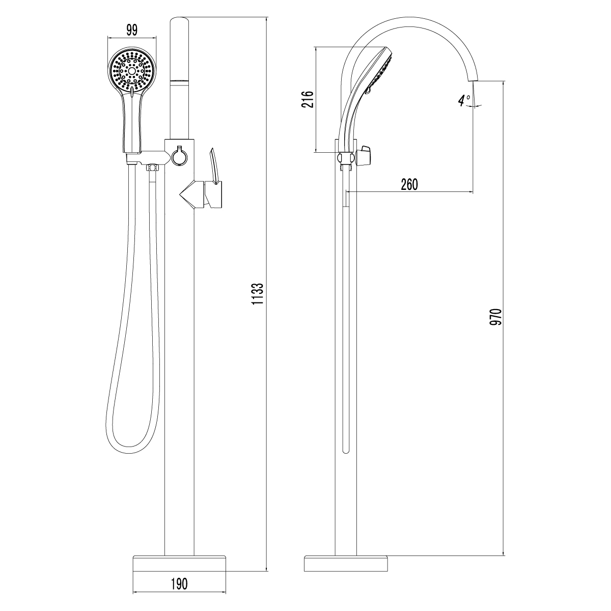 Смеситель для ванны Lemark Atlantiss (LM3244C) - фото 3