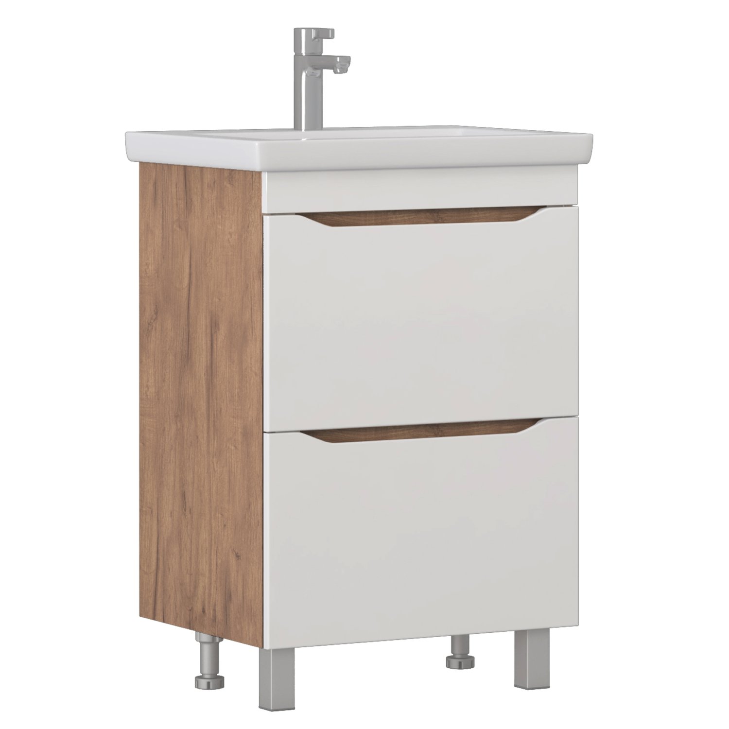 Тумба VIGO Grani под раковину Grani 600-0-2 (Como) дуб золотой (201 дуб золотой) - фото 1