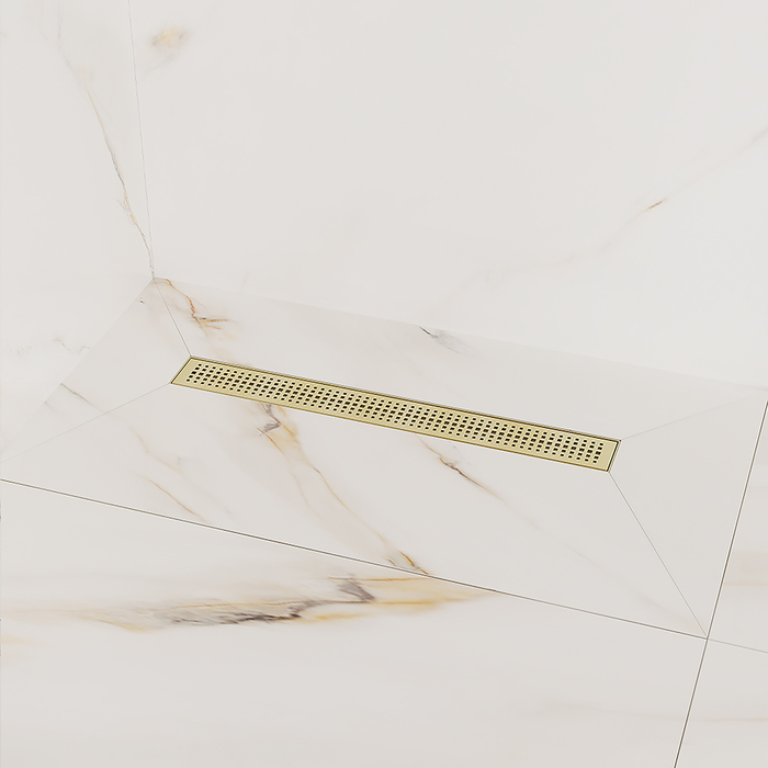 Лоток душевой IDDIS Perfex сифон 360, комбинированный затвор, перфорированная решетка, 600мм, золото (975B6MG20DZ) - фото 3