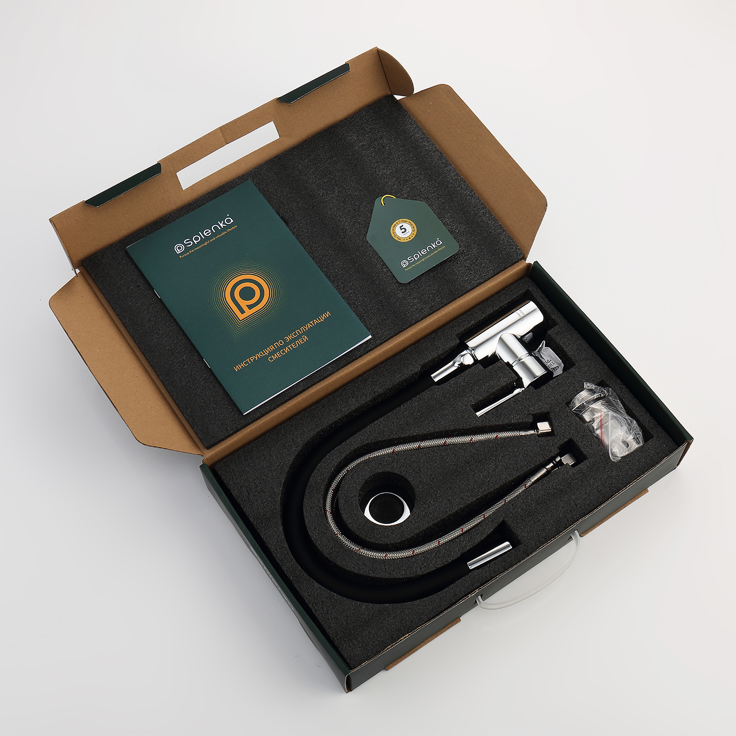 Смеситель Splenka для кухни с гибким изливом (S201.4406) - фото 9