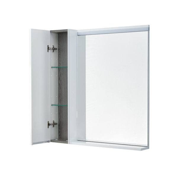 Зеркальный шкаф Aquaton Рене 80 белый, грецкий орех (1A222502NRC80)